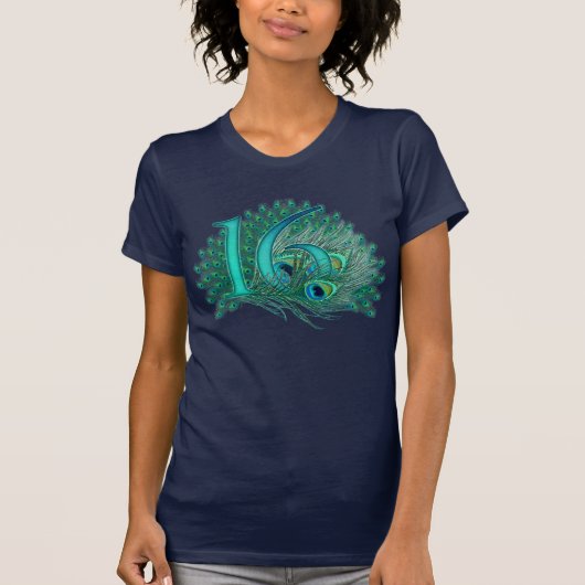 第16誕生日によって飾られる数Tシャツ Tシャツ (正面)