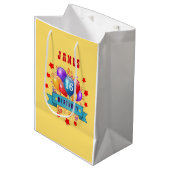 第16誕生日のお祝いのカラフルの気球V10GZ1 ミディアムペーパーバッグ (正面アングル)