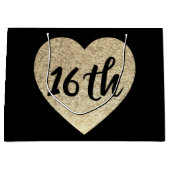 第16誕生日のギフトバッグ ラージペーパーバッグ (正面)