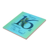 第16誕生日のテンプレート100%年の名前入りなギフト タイル (側面)