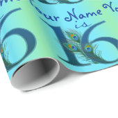 第16誕生日のテンプレート100%年の名前入りなギフト ラッピングペーパー (ロールコーナー)