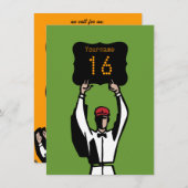 第16誕生日のフットボールのパーティの招待状-役人 招待状 (正面/裏面)