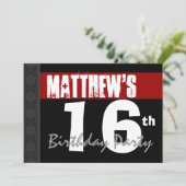 第16誕生日のモダンで赤い白黒はv06を主演します 招待状 (スタンド正面)