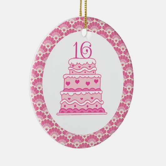第16誕生日の甘い記念品のオーナメントのギフト セラミックオーナメント (右)