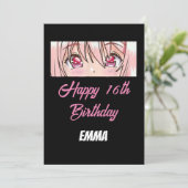 第16誕生日アニメ 招待状 (スタンド正面)