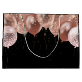 第16誕生日ピンクバルーン ラージペーパーバッグ (裏面)