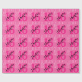 第16誕生日ピンク ラッピングペーパー (フラット)