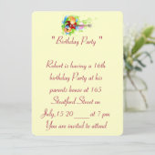 第16誕生日フォトカード招待状 招待状 (スタンド正面)