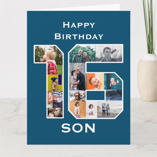 第16誕生日フォト・カード カード (正面)