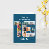 第16誕生日フォト・カード カード (黄色い花)