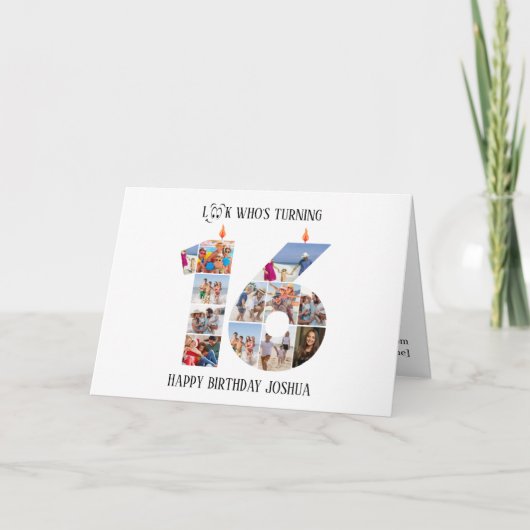 第16誕生日フォト・カード カード (正面)