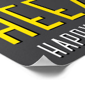 第16誕生日ライセンスプレートポスター、新しいドライバ ポスター (角)