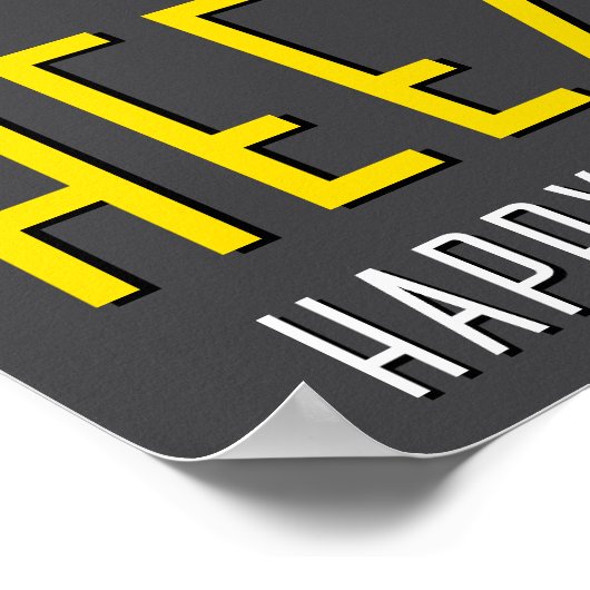 第16誕生日ライセンスプレートポスター、新しいドライバ ポスター (角)