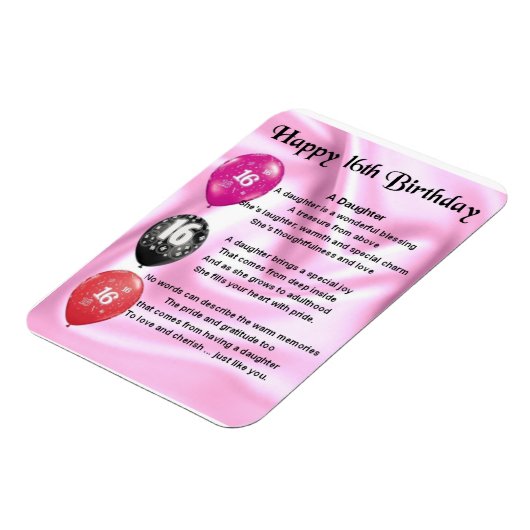 第16誕生日娘歌磁石 マグネット (左側)