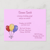 第16誕生日招待状 インビテーションポストカード (裏面)