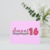 第16誕生日招待状 インビテーションポストカード (スタンド正面)