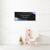 第16誕生日水エレガント色パーティーバナー 横断幕 (インサイチュ)