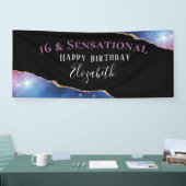 第16誕生日水エレガント色パーティーバナー 横断幕 (トレードショー)