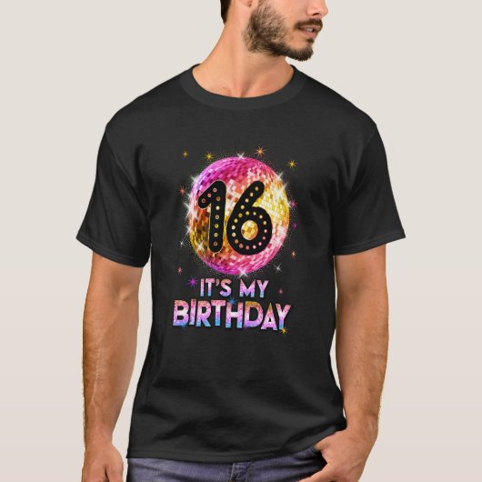 第16誕生日装備女子1970sレトロボールディ tシャツ (正面)