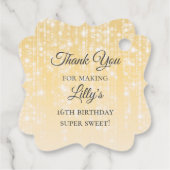 第16誕生日金箔風船きらびやかな光 フェイバータグ (裏面)