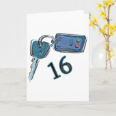 第16誕生日鍵 カード (黄色い花)