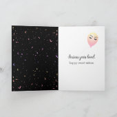 第16誕生日風船と紙吹雪 カード (内部)