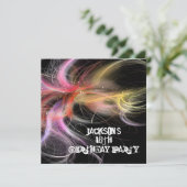 第16誕生日黒色数々の宇宙旋回 招待状 (スタンド正面)