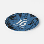 第16誕生日16の石青くグランジなF16Z ペーパープレート (アングル)