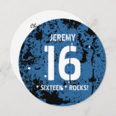 第16誕生日16号岩青グランジ F16Z 招待状 (正面/裏面)