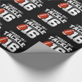 第16誕生日16年カップル記念日に取り組む ラッピングペーパー (角)