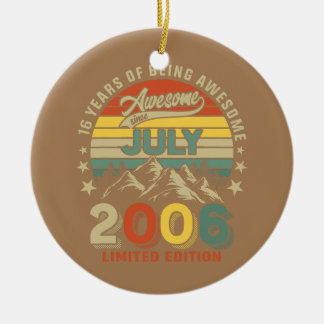 第16誕生日2006素晴らし年7月以来16年 セラミックオーナメント