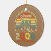 第16誕生日2006素晴らし年7月以来16年 セラミックオーナメント (左)