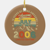 第16誕生日2006素晴らし年7月以来16年 セラミックオーナメント (裏面)