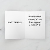 『第16誕生日』犬のユーモア！ カード (内部)