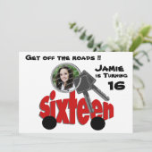 第16誕生日/自動車鍵 招待状 (スタンド正面)