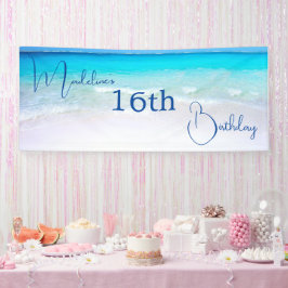 第16誕生日Sweet sixteenビーチ 横断幕