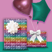 第16誕生日Sweet sixteen ラッピングペーパーシート