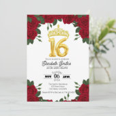 第16誕生祝い招待状テンプレート 招待状 (スタンド正面)