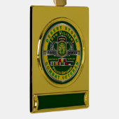 第16軍隊警察旅団デザートストーム退役軍人 ゴールドプレートバナーオーナメント (右)