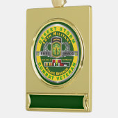 第16軍隊警察旅団デザートストーム退役軍人 ゴールドプレートバナーオーナメント (左)