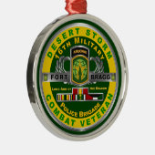 第16軍隊警察旅団デザートストーム退役軍人 メタルオーナメント (右)