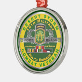 第16軍隊警察旅団デザートストーム退役軍人 メタルオーナメント (左)