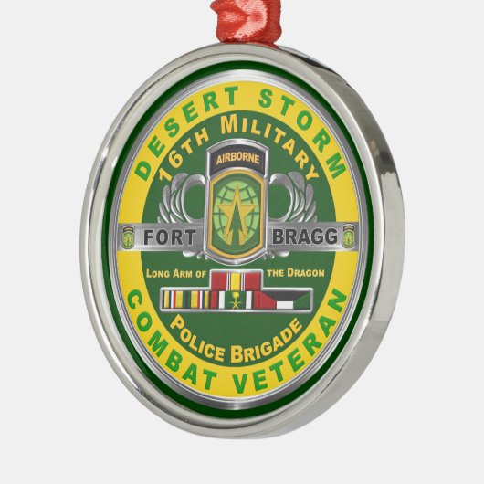 第16軍隊警察旅団デザートストーム退役軍人 メタルオーナメント (左)