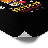 第160信号旅団退役軍人軍隊ヴィンテージヴェート ポスター (角)