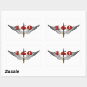 第160期特殊作戦航空連隊(SOAR) 長方形シール (シート)