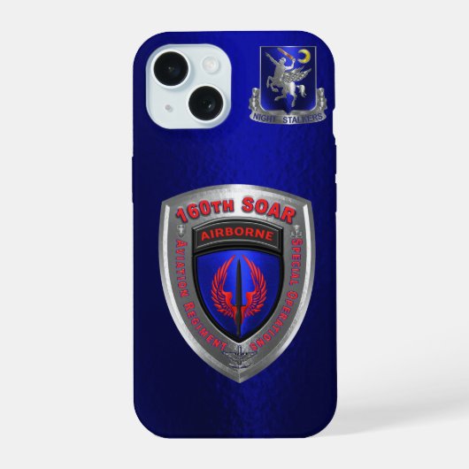 第160特殊作戦航空連隊 SOAR iPhone 15ケース (裏面)