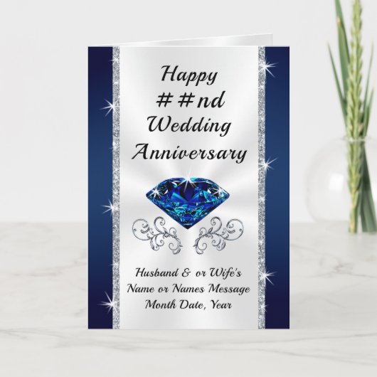 第16、第65または第22結婚記念日カード カード (正面)