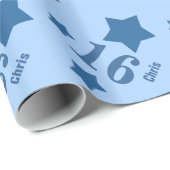 第16 10代のな誕生日か年のフェスティバルの星 ラッピングペーパー (ロールコーナー)