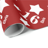 第16 10代のな誕生日か年のフェスティバルの星 ラッピングペーパー (ロールコーナー)