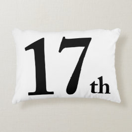 第17この数は誕生日または何か他のもののためです アクセントクッション